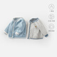 Bobu Baby Jacket Automne 2025 Nouveau petit garçon cardigan tricot top garçon printemps et vêtements d'automne pull mince pour enfants [gris] 6651 100