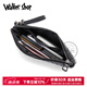Walker Shop Мужская сумка сцепления сумочка 2025 Новая мужская сумка искренняя кожаная мужская сумочка мягкая кожаная сумка для оборудования. Случая повседневная кожаная черная среднего размера (27 см*175 см)