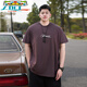 Zoci American Casual Locky groß in Kurzärärt-T-Shirt Herrenmodemarke Ins Fat Man Lose plus Fett plus großer runder Nacken halbärmelig A6627-Weiß 2xl (Empfohlen 140-160jin [Jin gleich 0,5 kg]))