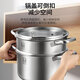 Kornbach steamer 304 stainless steel large capacity soup pot multifunctional steaming pot 24cm multi-bottom gas induction cooker universal