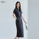 
Eifli (eifini) Eifli's waist comfortable beef tendon design dress for women 2025 summer new casual temperament skirt for women Navy Blue S 80-100Jin [Jin equals 0.5 kg]
