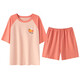 Urban Beauty Women's Short-sleeved Pajama Set in summer comes with a chest pad integrated large-size thin pure cotton summer home clothes can be worn outside GXT1047 M (recommended 75-95 Jin [Jin equals 0.5 kg])