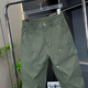 Fertisson Meng's work pants for men's summer thin comfortable high-end straight-leg casual pants trendy loose ties men's pants 692 Army Green 33 (Suggested 145-160Jin[Jin equals 0.5 kg])