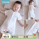 
Youqi baby clothes summer thin cotton short-sleeved onesie newborn clothes men and women pajamas haw clothes crawling clothes short-sleeved [milk white] closed gear 80cm