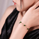 
LZJV versatile design full of stars, spinach green, Hotan Jasper Bracelet for women yellow 18K gold jade bracelet [1517cm adjustable] Reference height 150165