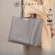 Bugatti light luxury brand tote bag commuting women's bag cowhide large capacity 14-inch computer shoulder bag official flagship genuine apricot color
