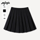 MJ STYLE short pleated half skirt for women 2025 autumn and winter new small college style high waist slim A-line skirt