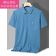 Fickan's Father Summer Ropa de verano de mediana edad y ancianos camiseta de manga corta para hombres de colas de mediana edad, la mejor camisa de la solapa del abuelo Día del Padre 9913 Blue oscuro M 165 [115Jin [Jin equivale a 0.5 kg]]