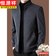 Hengyuanxiang (HYX) woolen coat men's spring, autumn and winter new thickened jacket business casual middle-aged stand-up collar executive jacket Shangqing high-end quality no liner L 175 120-135Jin Jin is equal to 0.5 kg