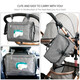 Jingmengyuan Outing Diaper Changing Pad Baby Convenient Mobile Diaper Pad Infant Care Pad Washable Waterproof Diaper Bag 8-piece Pack Gray Can Hold 7 Diapers