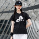 Adidas Frauensportanzug 25 Sommer Neuer lässige klassische klassische, atmungsaktive kurzärmelige T-Shirt Lose Fünfviertel Hosen Shorts Zweiteiler GL0722+JE1309 S