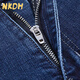 NKDH Brand Jeans Herren Frühlings- und Herbst Sommer Dünnes Geschäft mit mittleren Alters im mittleren Alter, der gerade große Größe lässt, loser Vater atmungsaktiv 3889 Tiefe Orchideen Sommer dünn 29 [2 Fuß 2]