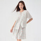
Youkeshu pajamas Lacele Tensi Ladies Chinese style home new style suit pajamas women's style slim and can go out for summer Lotus gray L