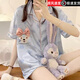 Bozhixing Summer Star Dailu Imitation Silk Pyjamas Kurzarm Cool Outdoor-Kleidung mit hohem hübschem Hausbekleidungsset YFY9902 [cooler Stoff] M [Vorschlagen 80-100Jin [Jin ist gleich 0,5 kg]]