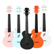 Enyanova u Carbonfaser Ukulele 23-Zoll-Anfänger für Mädchen, Jungen, kleine Gitarrenkinder, Zhou, Black + 3 Monate, Enya App-Mitglied 23-Zoll