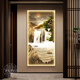 Huilide's Liushuicai's entrance hall decorative painting with lights for living room landscape paintings hanging paintings corridors and corridors murals simple and modern Liushuicai's A model 60*120 LED light painting (intelligent direct insertion + remote control) 3524