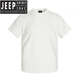Jeep Spiritf6627 Street Trend Neutral Dekonstruktion Spleißdesign Herren Fit Box Edition Raum Baumwolle Kurzarm T-Shirt Schwarz S