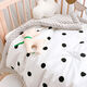 Japanese imported baby quilt pure cotton spring and autumn thin cotton baby beanie comfort blanket newborn autumn and winter small quilt gray edge large polka dot spring and autumn style 120x150cm