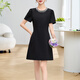 Ehangy International Light Luxury High-Women's Dress New Summer 2025 Fashion and Fashionable All-Match Black Small Skirt Negro [Caja de regalo de alta gama] XL [115-125Jin [Jin iguala 0.5 kg]]]