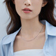 Lukfook Jewelry platinum necklace O-shaped chain platinum 950 plain chain clavicle chain price about 7.41 grams