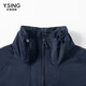 
Yi Xiangliying stand collar windproof drawstring short jacket for women 2025 autumn clothing new fashion design touch work top Navy blue S