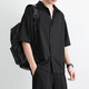 Short-sleeved shirt men's 2025 summer ice silk black casual shirt loose draping spring new business top white 3XL recommendation [165-175Jin[Jin equals 0.5 kg]]