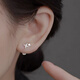 DL 1998 Fat Donglai same style platinum earrings PT950 platinum diamond earrings for women new 2025 platinum earrings for ear piercing platinum four-pointed star earrings