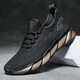 
ROOBEN luxury high-end brand sports shoes men's 2025 summer new breathable soft sole mesh running shoes casual travel shoes 9888 black (spot quick delivery) 38