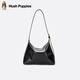 Hush Puppies Bolso de hombro para mujeres Bag Hobo de gran capacidad Fashionable Simple Axspit Bag, Regalo del Día de San Valentín chino a la novia a la esposa Black HA-157236875
