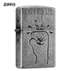 ZIPPO EDGE打火机父亲节送爸爸防风芝宝拳拳之心男士礼物定制正版 拳拳之心-单品(不含油) TC9901SK