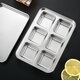 Jiaside stainless steel ice cube mold food grade quick freezer ice making machine ice box ice tray ice making frozen ice box ice cube box stainless steel quick freezing box with handle