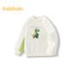 Balabala children's clothing boys' sweatshirts plus velvet autumn and winter clothing with trendy printing inside 201424121106
