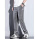 Pantalons décontractés semi les hommes 2025 Nouvelle marque de mode Pantalon masculin lâche pour hommes lâches pour hommes à jambe large pantalon masculin mince d'été 1048 noir + 1048 bleu clair xl taille 31-32