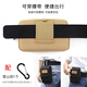 Shantou Lincun canvas mobile phone bag men's mobile phone bag wear belt mobile phone case horizontal and vertical wear-resistant sports waist hanging construction site work waist bag khaki color with carabiner