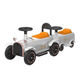Floß-Kernzug kann für Kinder für elektrische Kinder mit kleinem Zug für Kinderbabysbindung für Kinder mit Allrad-Doppelwagen [weiße Fernbedienung 12V große Batterie] + 2 Wagen mit Vierrad-Erwachsenen für Kinder verwendet werden.
