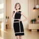 Pékin Xinxuan Station européenne Produits européens Robe de gilet sans manche 2025 Nouveaux vêtements pour femmes de printemps et automne Sétiment Summer 693 Black 693 Noir sans manches XS