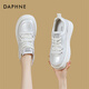 Daphne Fashion Casual Shoes Women 2025 Breathable Small White Shoes Women's Shoes New Four Seasons High-Enhanced Sponge Cake Thick Sole Board Shoes Women Beige 37