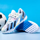 
WEIBUGE 2025 new breathable children's football shoes for men and women primary and secondary school students TF broken nails Velcro girls breathable training shoes 6199 black and blue broken nails (buy one with five) 29
