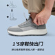 Siete lobos zapatos para hombres de hombres, zapatos casuales transpirables y a prueba de olores, zapatos para caminar para hombres, nuevos zapatos deportivos de cordón, suaves zapatos de suela negros 9922 42