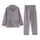 Langsha Plus Size Herren-Pyjamas im Frühjahr, Herbst und Winter verdickterte Baumwoll-Langarm-Pyjama-Pyjama mittlere und ältere Full-Rocte-Pyjamas mit voller Trottel 1345 2xl