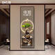 Yonghuan porch decoration painting gourd for money tree electronic screen clock mural slender strip living room aisle hanging painting BY3527 vertical 50*150cm gold frame brushed aluminum