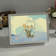 Ligera Conozca regalos alrededor de papel Pintura de luz tallada Espejo Noche Ornamentos Pequeños Mageros White Bird Wreath Girl Ornamentos de cumpleaños 9855 [inicial] [8 pulgadas/tres colores/enchufe USB]