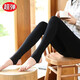 Qiane Lake Extended Edition Legging Leggings for Women in Autumn and Winter Wear High-Pressure Thin Legs for Women Dark Night Black [Fleece Thickened High-Elastic Body Pants] One Size [Wearable 80-160Jin [Jin equals 0.5 kg]] Suitable for heights below 175