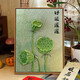 中国风荷花肌理画石英砂diy手工绘全套材料包中式装饰画数字油画 qx12625肌理画送全套材料包 30*40cm加厚实木内框