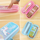 Little Pin Case mit Öl Quicksand Pen Cart Cartoon TPU Student Bleistift Gehäuse Kinderstifte Hülle One Stück 3899-3 Pink Space Rabbit