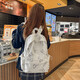 Japanese girl butterfly backpack student ins style college student junior high school school bag large capacity travel backpack white