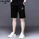 Lilang Men's informal Shorts Men's 2025 NUEVO SUMER SUMER ESTYLE VERSATILE VERSATILE Pantalones de cinco puntos de secado rápido Black 13067 M 165 (adecuado para el peso 90-120 Jin [Jin equivale a 0.5 kg])