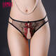 Sexy thong 2024 new style women's low-waist open crotch lace temptation Japanese style 1107 red