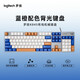Logitech K845 wired mechanical keyboard computer e-sports office game color personalized customized PBT keycap K845+ dark blue and orange color new original brown switch-for gaming and office use