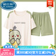 帕兰朵2025夏纯真棉睡衣女薄款短袖短裤学生ins风新款可外穿家居服套装 短袖短裤-G6636# M 【70-90斤】